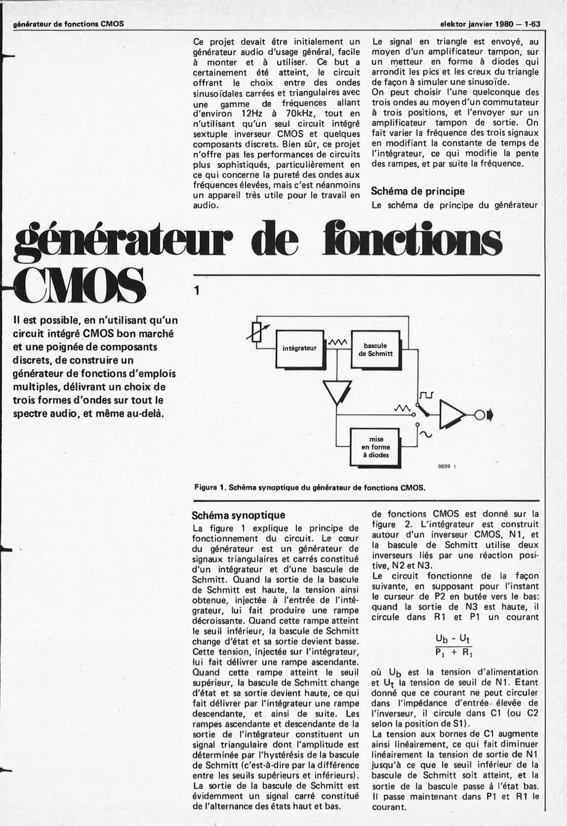 Générateur de fonctions CMOS