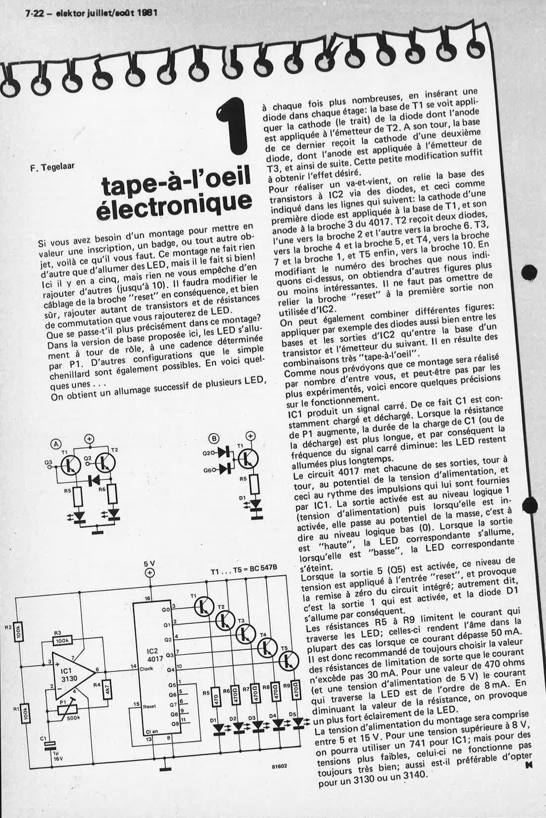 tape-à-l`oeil électronique