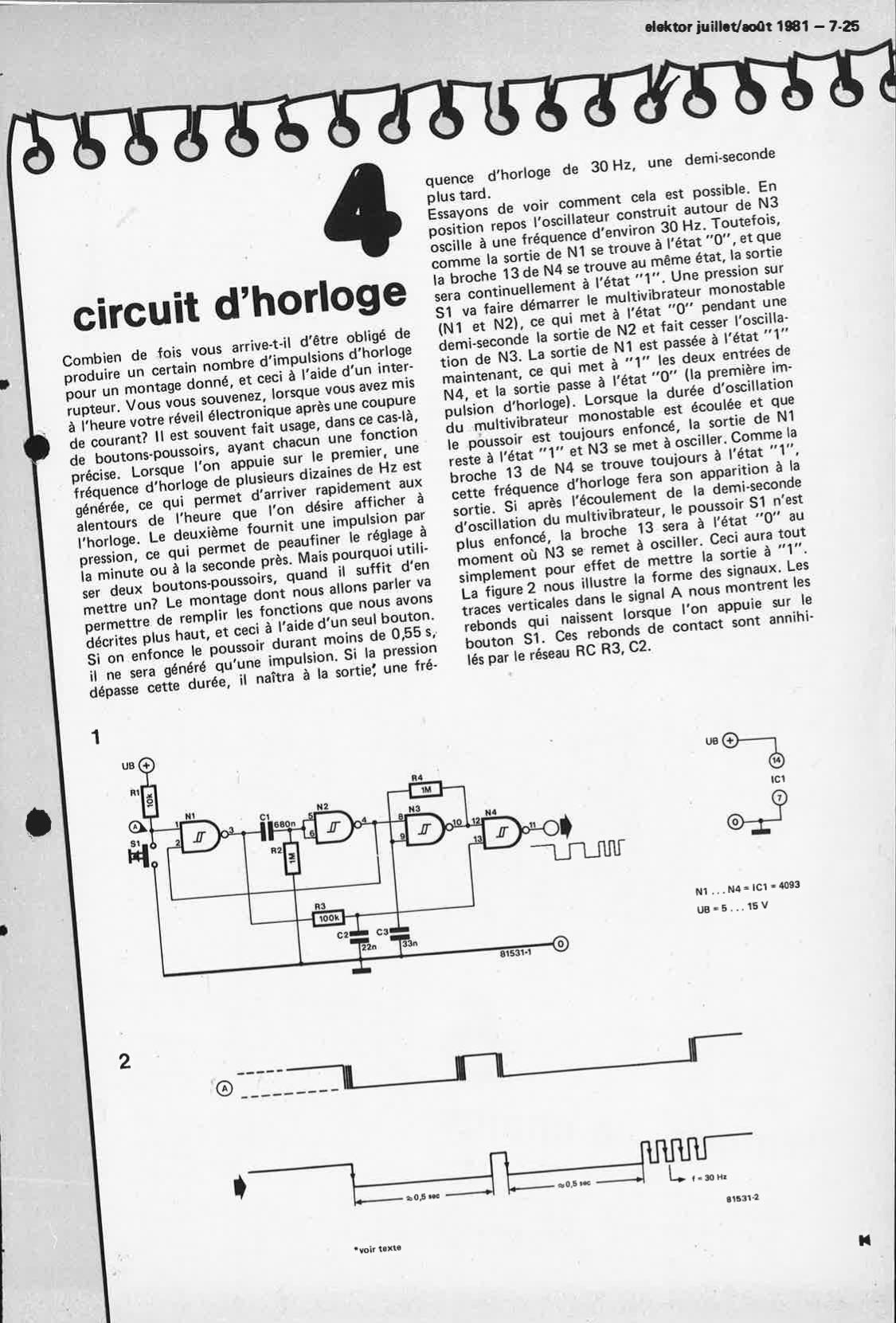 circuit d`horloge