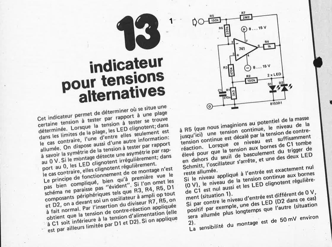 indicateur pour tensions alternatives