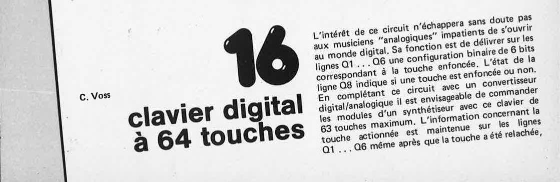 clavier digital 16 touches