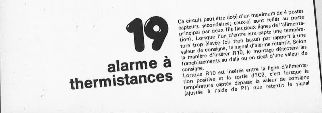 alarme à thermistances