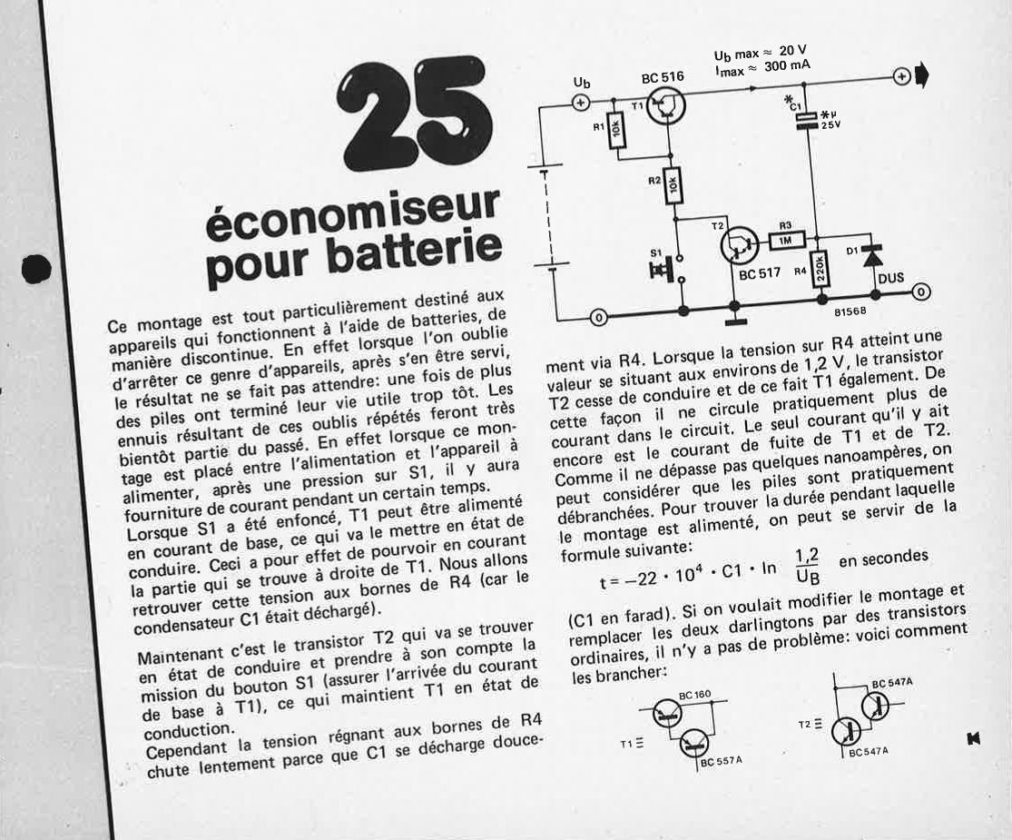 économiseur pour batterie