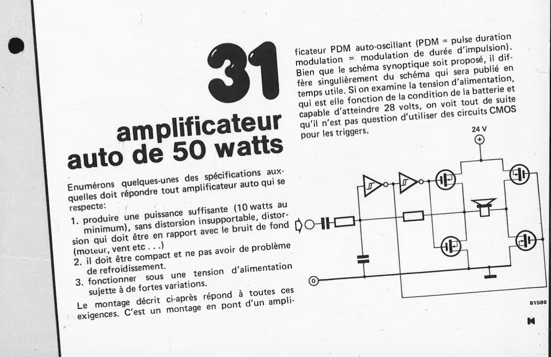 amplificateur auto de 50 W