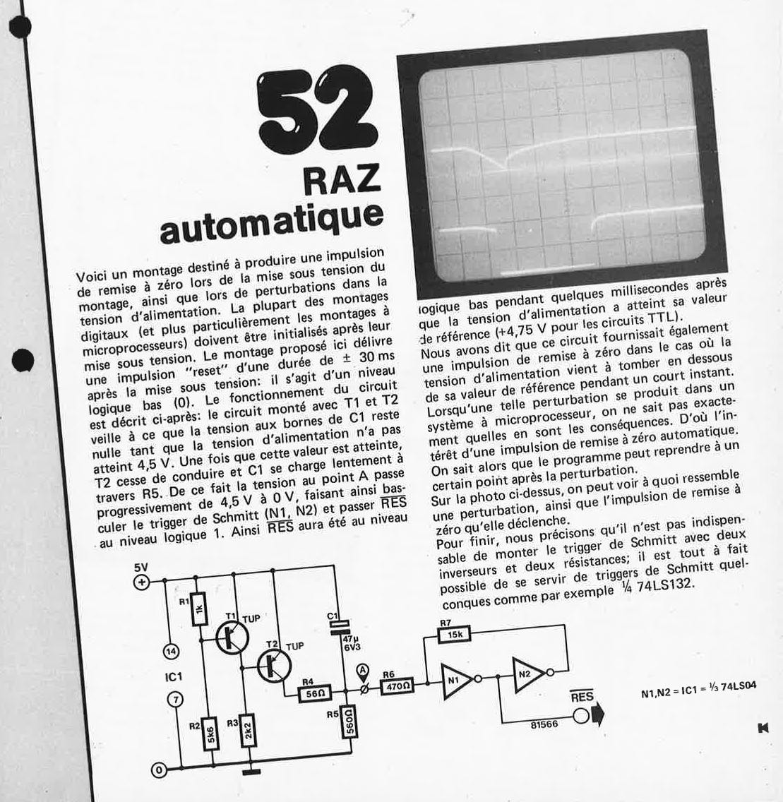 R.A.Z. automatique