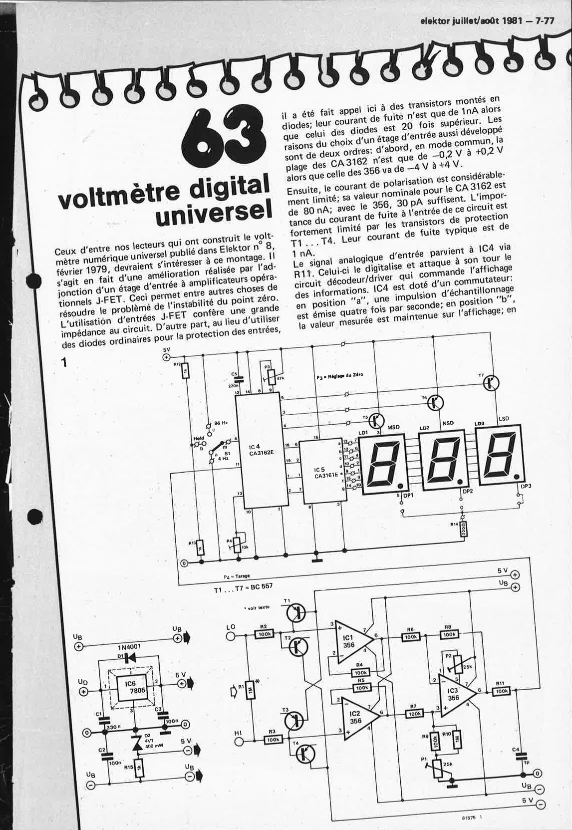 voltmètre digital universel