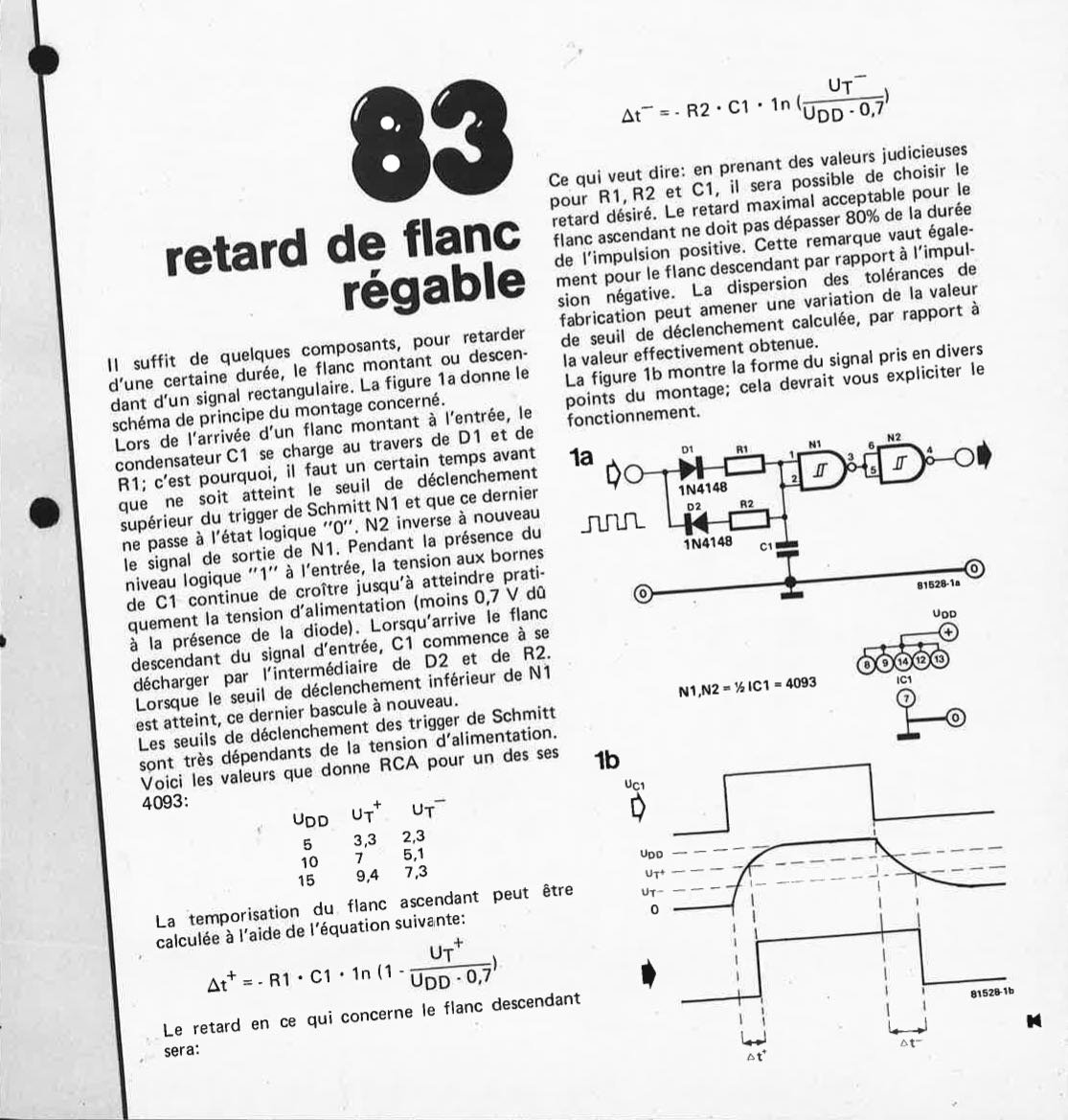 retard de flanc réglable