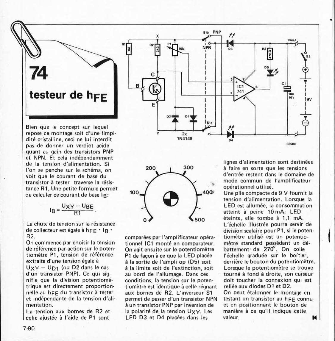 indicateur de niveaux logiques et illogiques