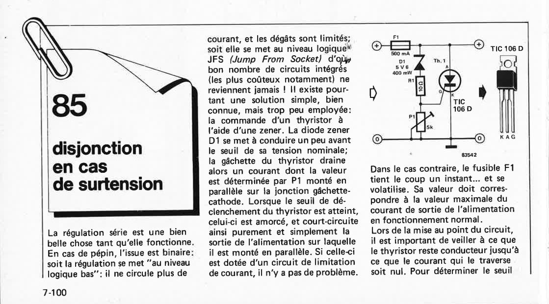 disjonction en cas de surtension