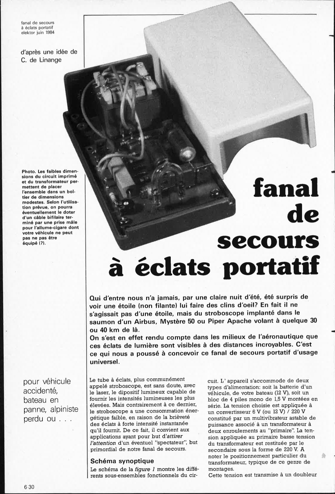 fana l de secours à éclat s portatif