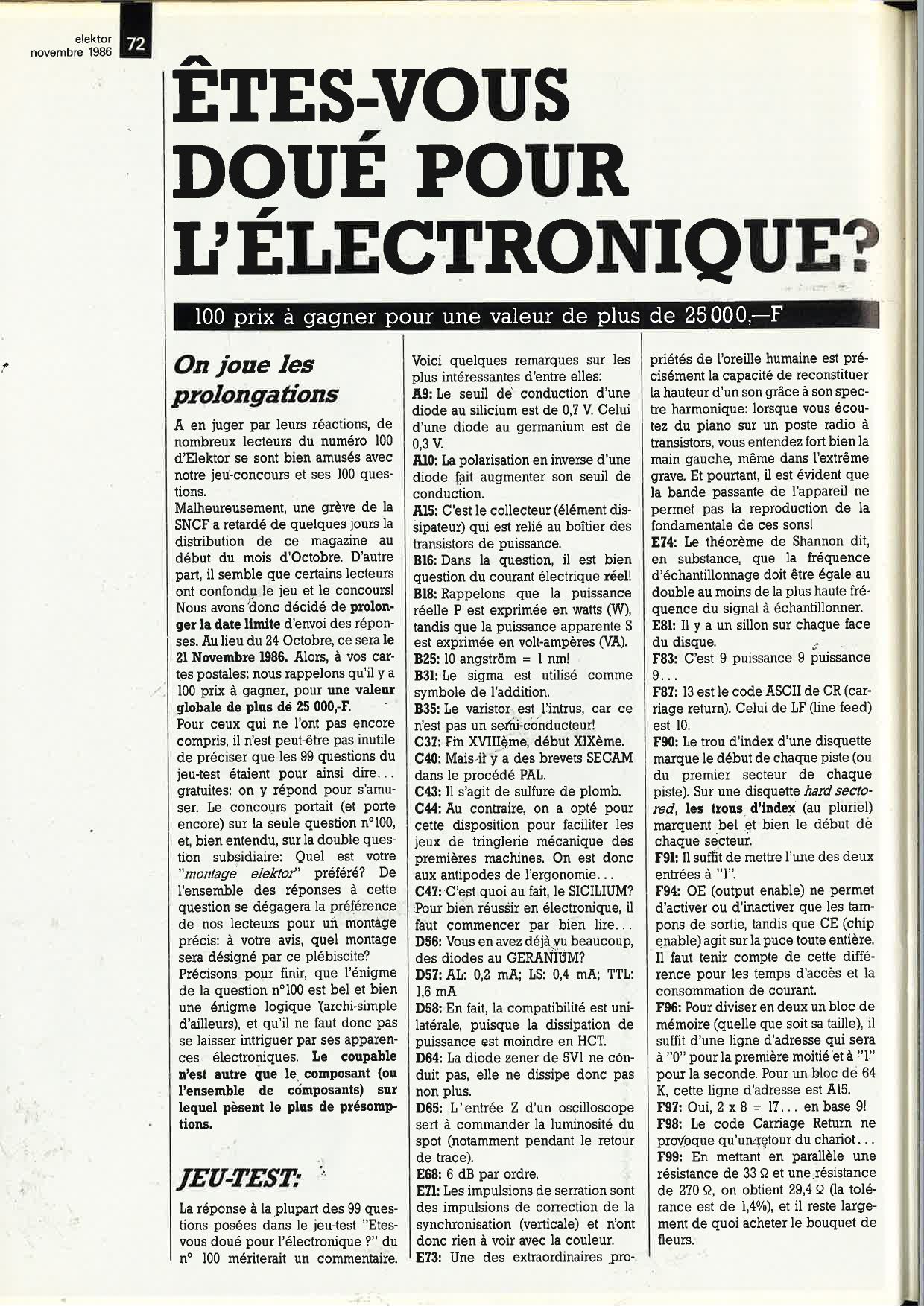 ÊTES-VOUS doué pour l` électronique?