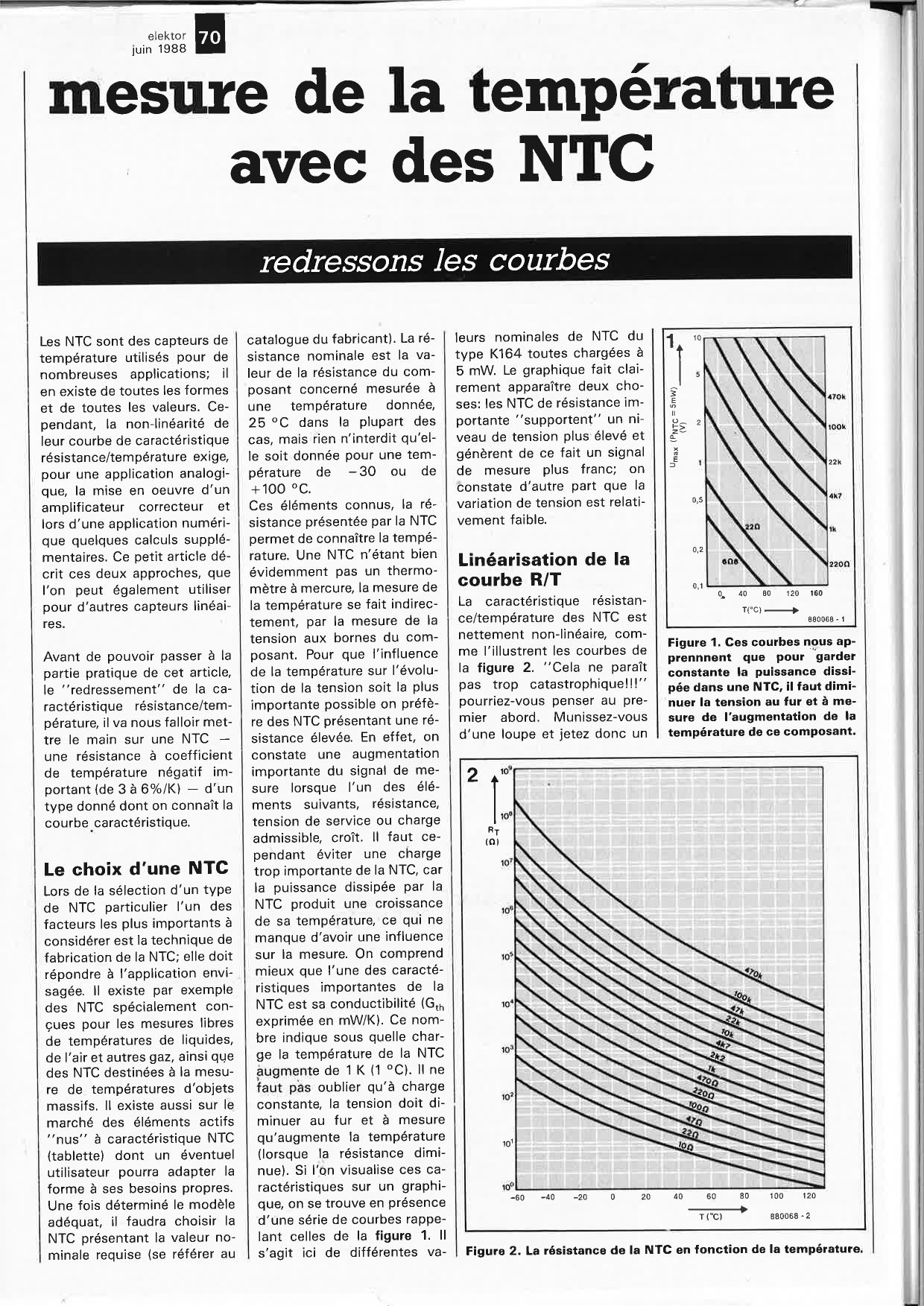 mesure de la température avec des NTC 