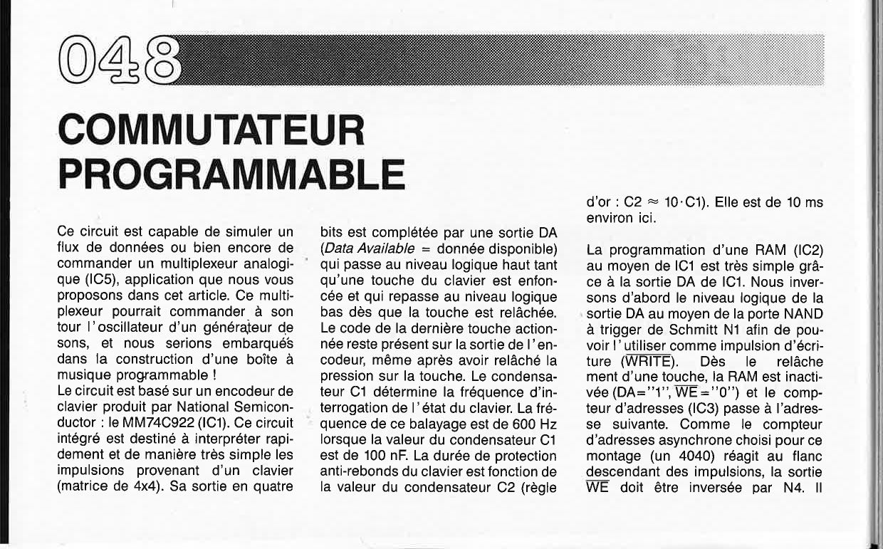 COMMUTATEUR PROGRAMMABLE